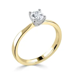 The Daphne 18ct Yellow Gold And Platinum Round Brilliant Cut Diamond Solitaire Engagement Ring
