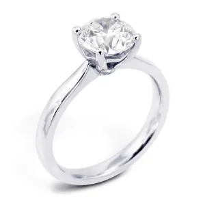 The Daphne Platinum Round Brilliant Cut Diamond Solitaire Engagement Ring