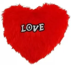 The Decor Affair Toys Tuffy Heart Shape Cushion Stuffed Hanging Red Pillow - Mesmerizing Valentine's Day Surprise for Your Beloved - Pack of 1-34 cm (Red)