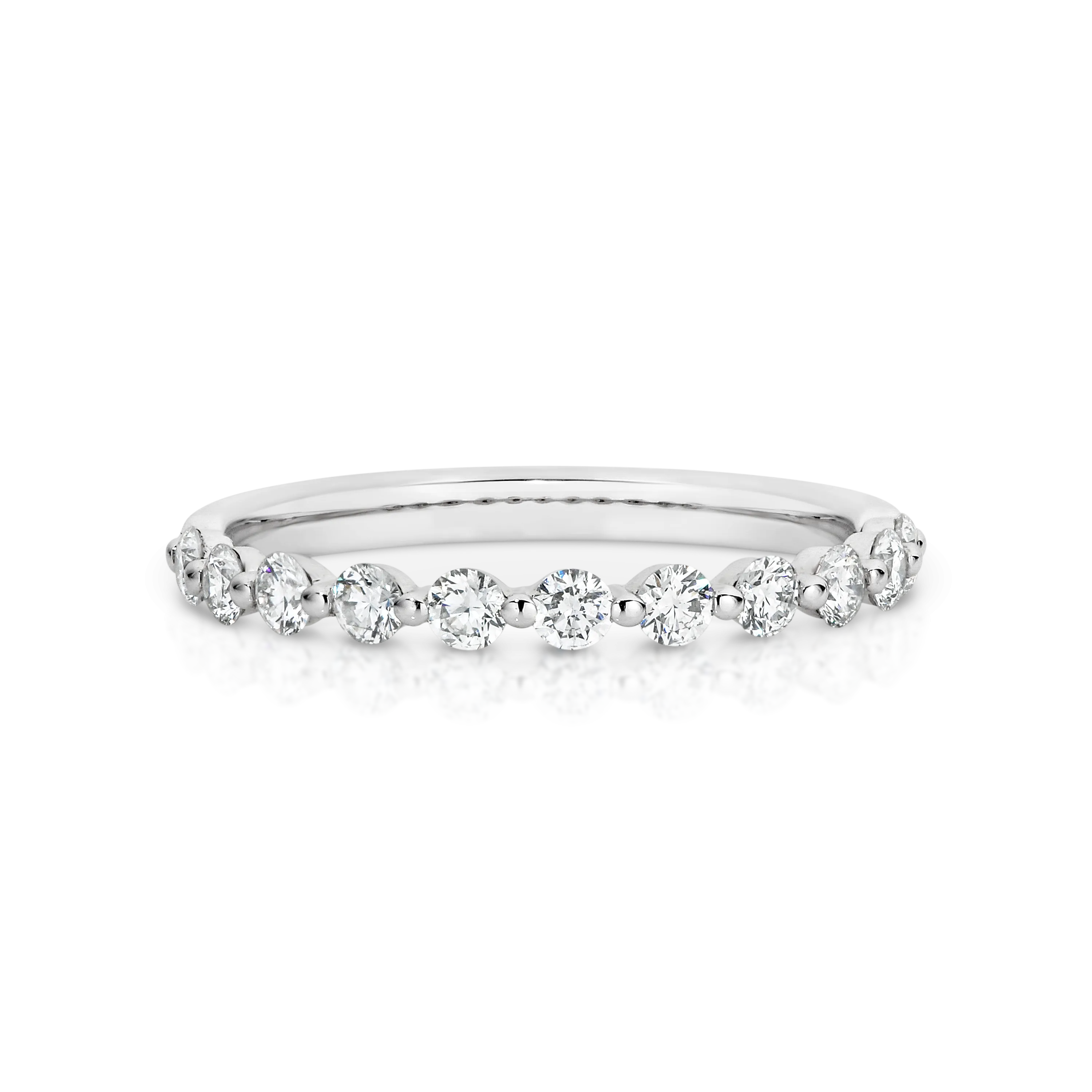 White Gold Claw Set Wedding Ring