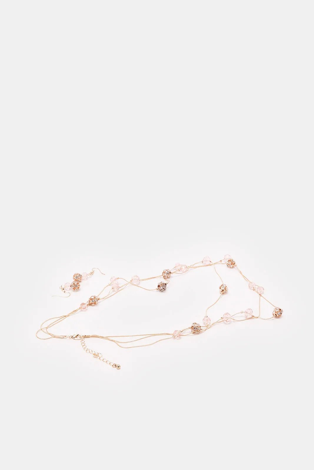 Women Gold Necklace And Earrings Set (2 Piece)