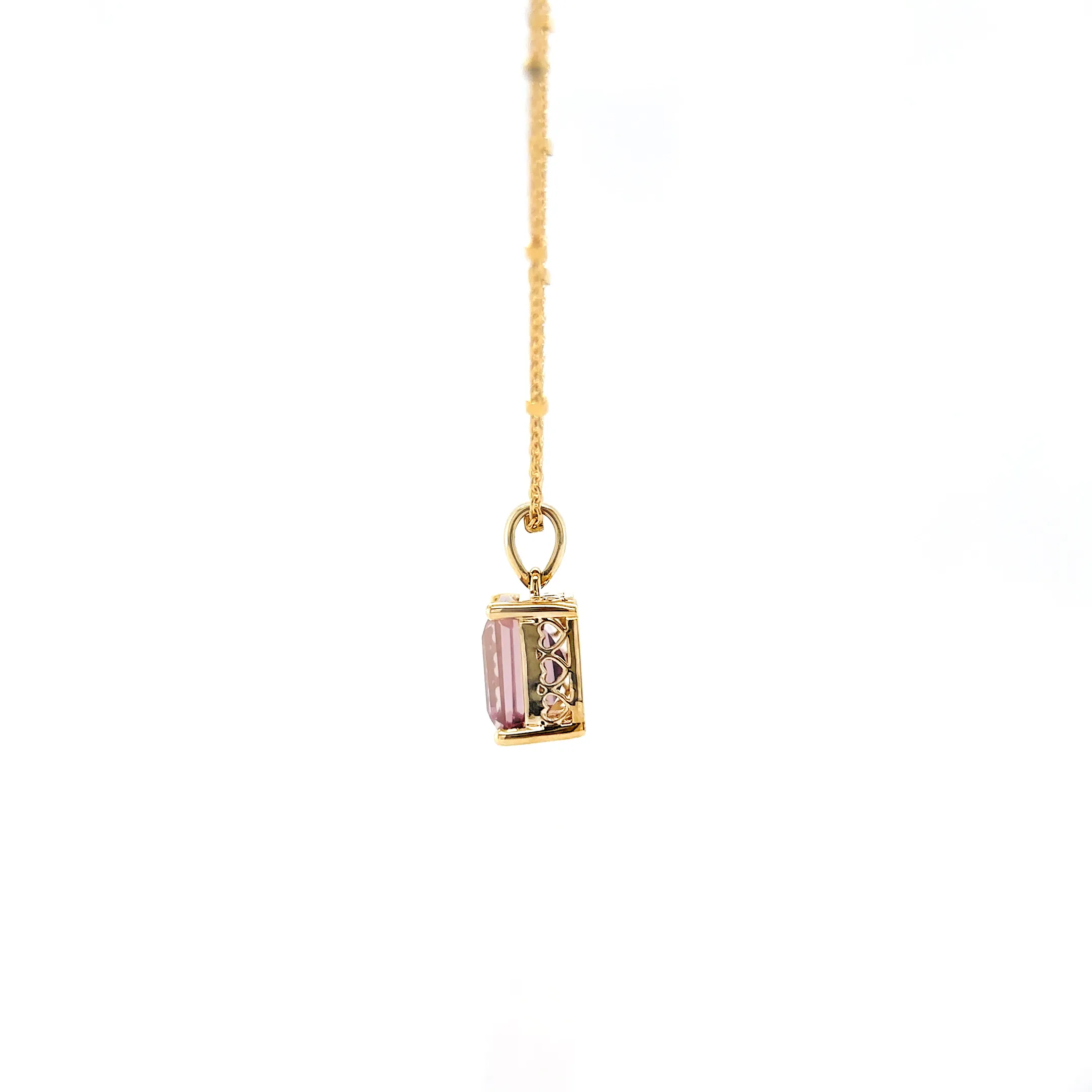 Yellow Gold Ametrine Claw Set Pendant