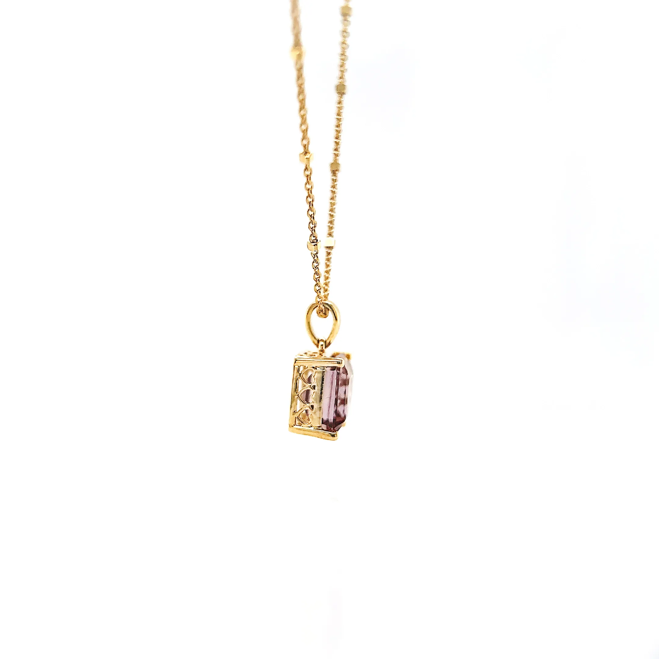 Yellow Gold Ametrine Claw Set Pendant
